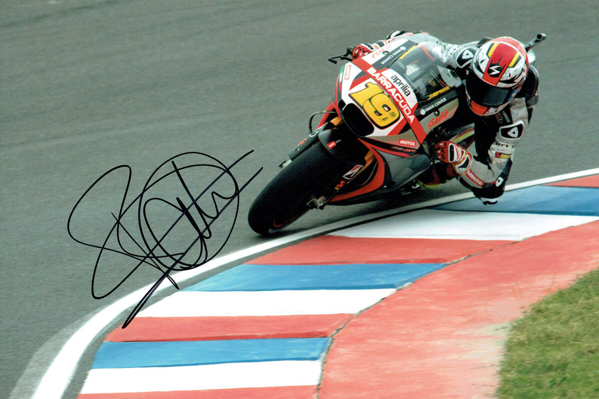 Alvaro BAUTISTA SIGNED MOTOGP Aprillia Rider 12x8 Autograph Photo Poster painting AFTAL COA