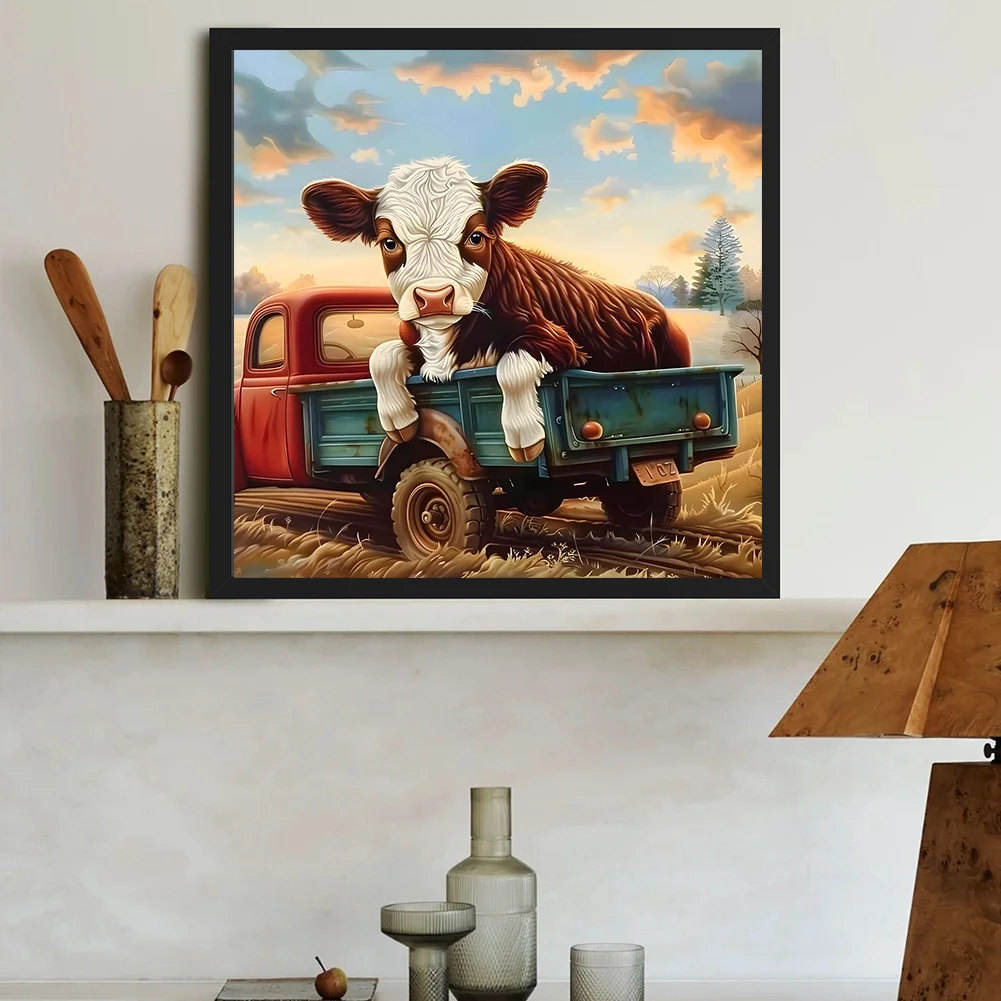 Diamond Painting - Full Round Drill - Cow(Canvas|30*30cm)