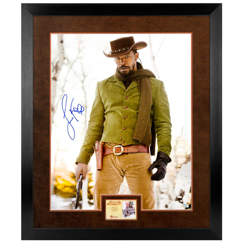 Jamie Foxx Autographed Django Unchained 16x20 Framed Photo Poster painting