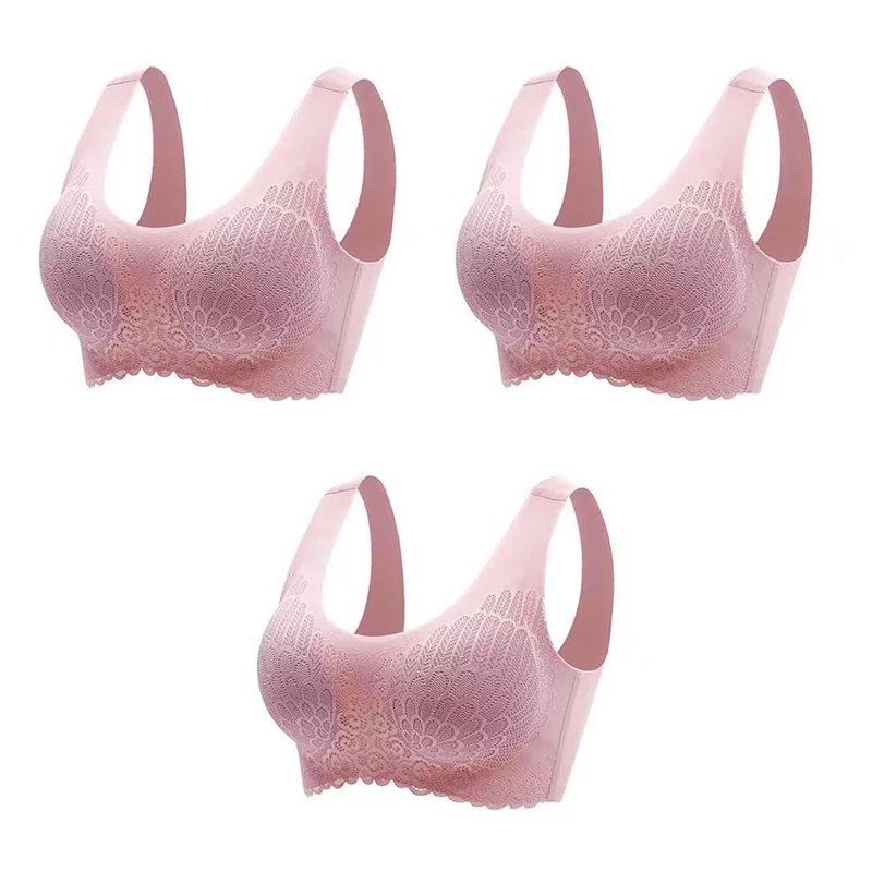 Billionm pcs/lot Women Latex Bra Seamless Bras For Women Underwear Push Up No Trace Bralette With Pad Vest Comfort Top Sport Bra