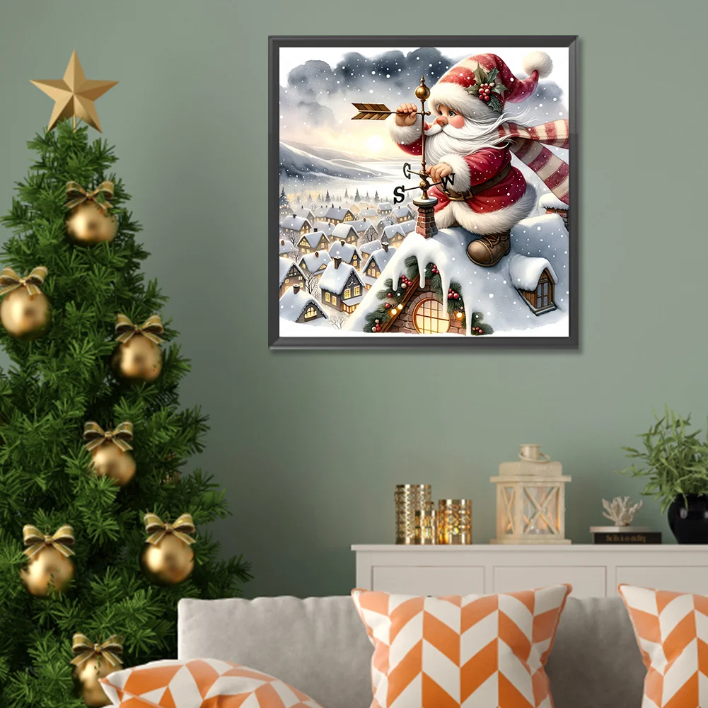 Diamond Painting - Full Round Drill - Christmas Gnome(Canvas|30*30cm)