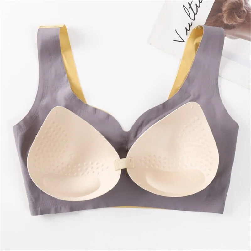 Sexy Ice Silk Bra Women Push-up Underwear Emulsion Pad Breathable Thin Soft Cozy Bralette Lingerie Tops Soutien Gorge Females