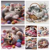 (Multi-Style) Cat-11CT Stamped Cross Stitch 40*40cm/15.75*15.75in