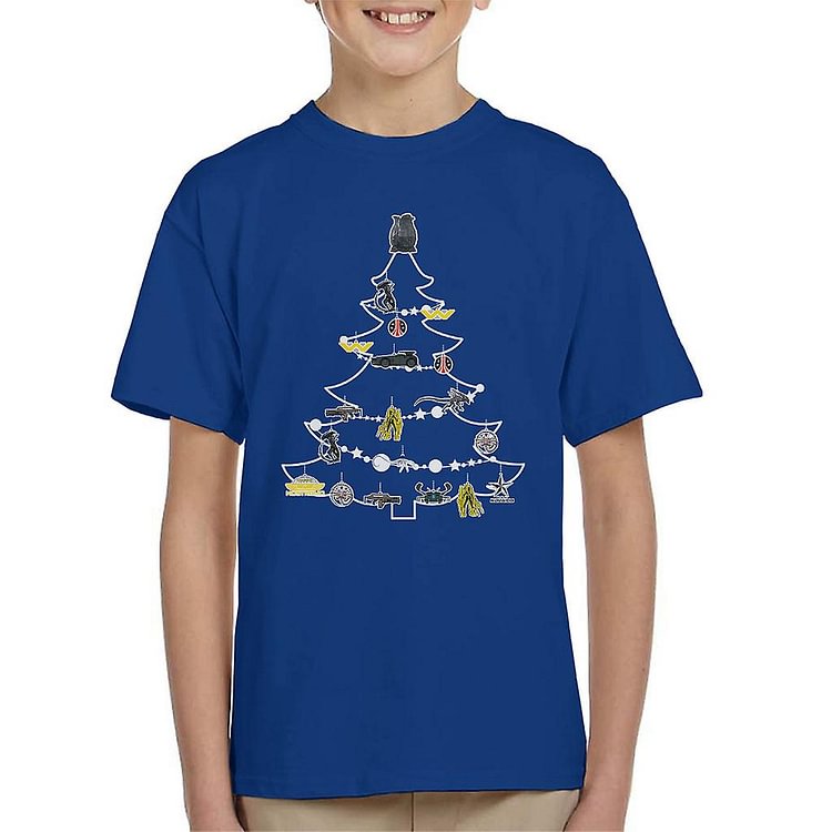 Aliens Christmas Tree Baubles Egg Star Kid's T-Shirt
