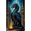 Dragon In The Castle-11CT Stamped Cross Stitch 40*65cm/15.75*25.59in(Big Size)