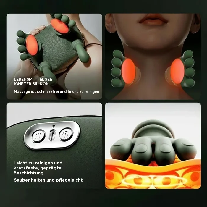 Nacken- und Schultermassageger&auml;t mit W&auml;rmefunktion &ndash; Tiefengewebsmassage zur Linderung von R&uuml;cken- und Nackenschmerzen.