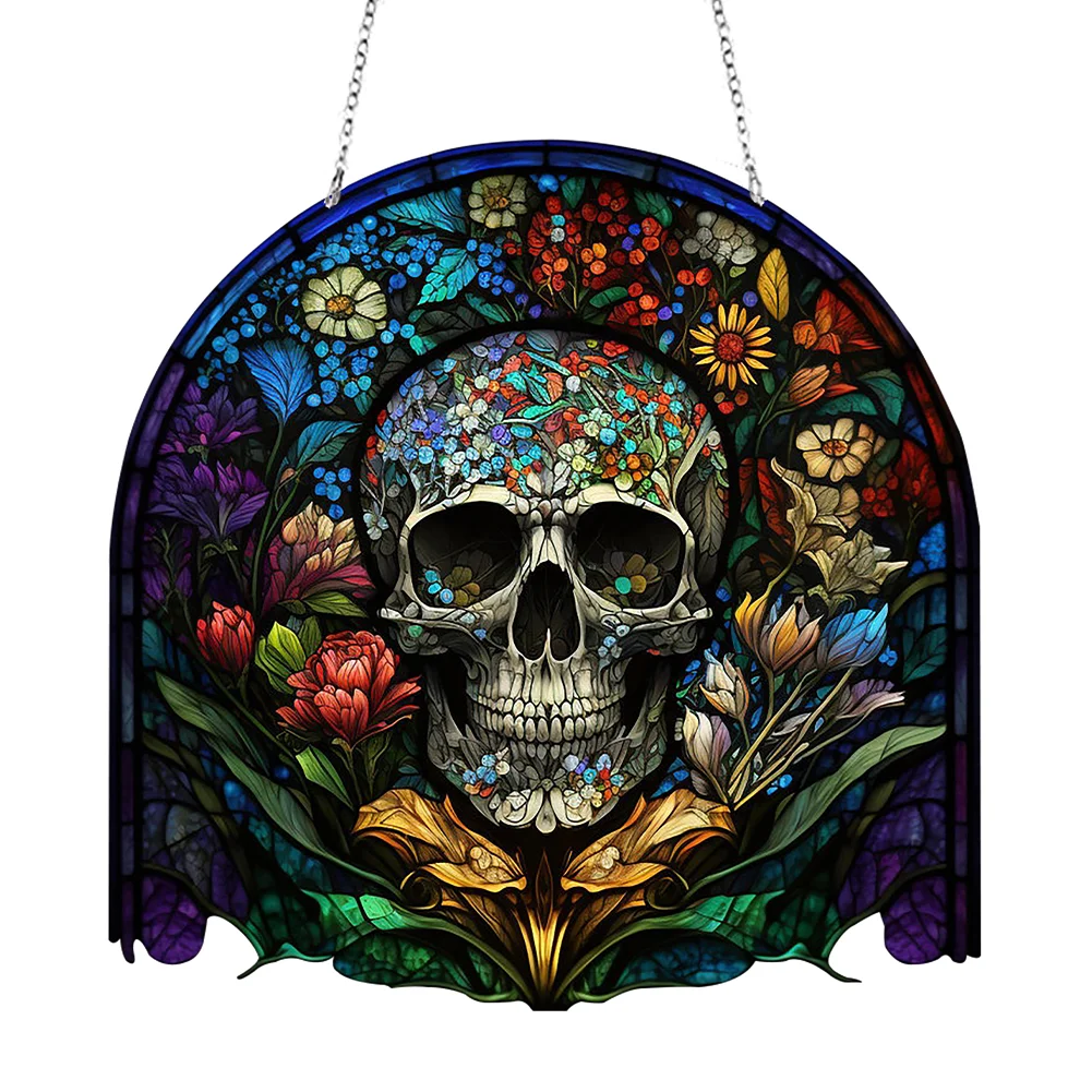 DIY Skull Diamond Dots Art Cool Home Garden Decoration