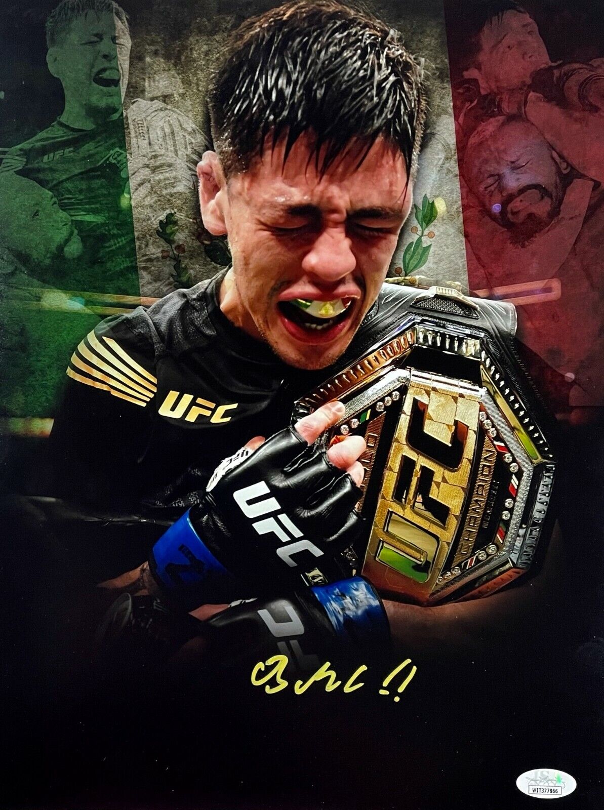 BRANDON MORENO SIGNED Autographed 11x14 UFC Photo Poster painting 1st MEXICAN BORN CHAMP JSA