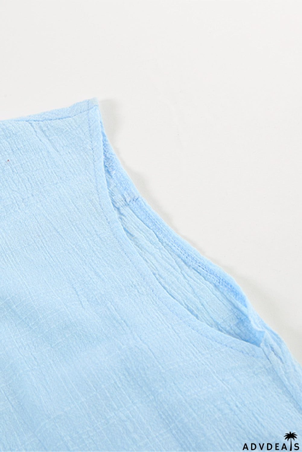 Turn-down Collar Button Front Tank