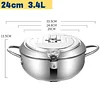 LAST DAY 49% OFF -Stainless Steel Frying Pot with Thermometer and Oil Drip Drainer Rack