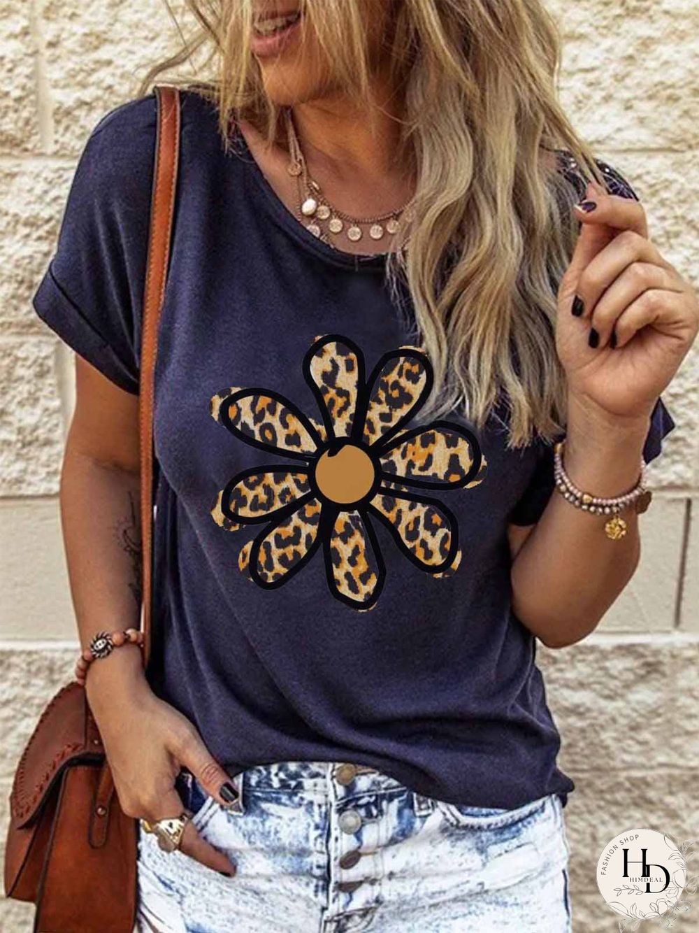 Short Sleeve Crew Neck Casual T-shirt