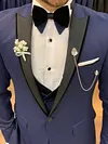 Forenza Royal Slim Fit Navy Blue Tuxedo