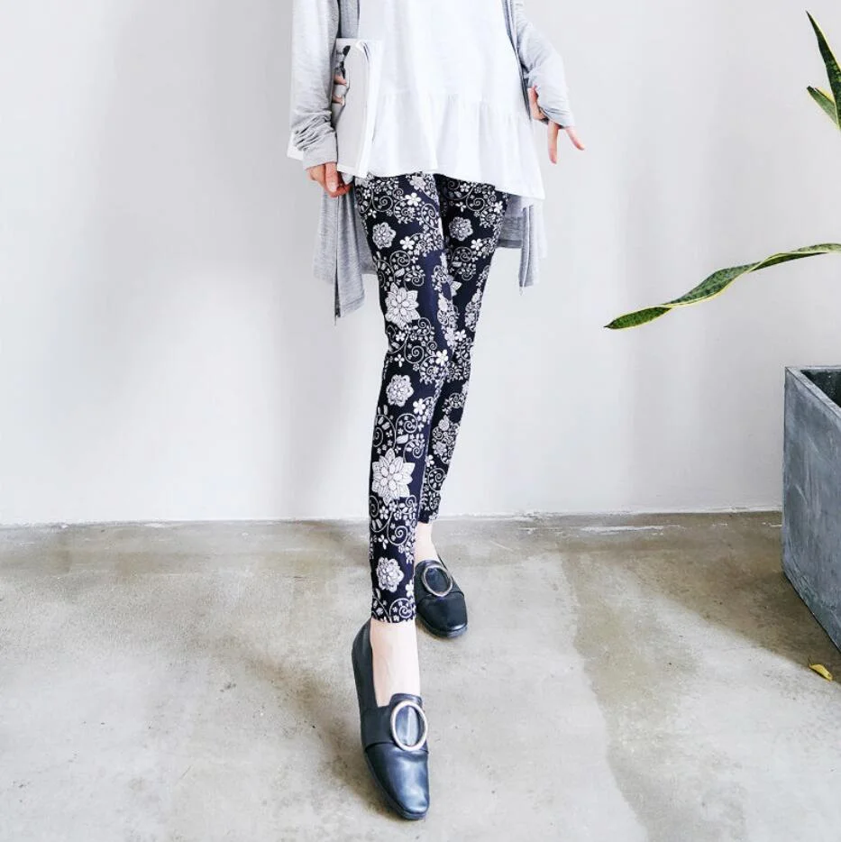 CUHAKCI Female Workout Slim High Waist Elastic Sexy Pants Women Leggings Print Stretchy Fitness Gym Leggins Trousers