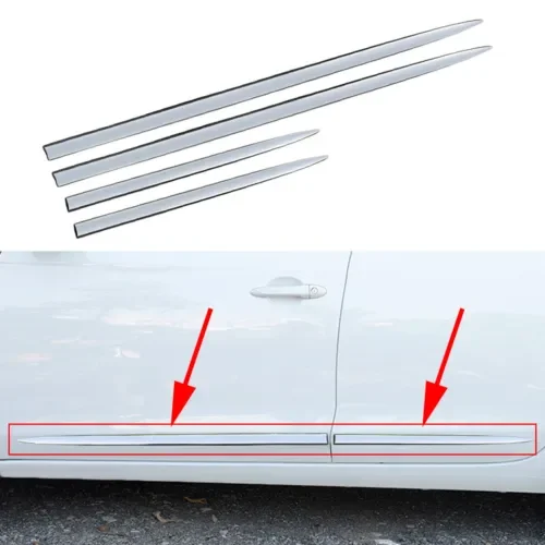 Dronehint Chrome Door Body Side Molding Cover Trim Frame Universal Car Parts 60cm + 96cm (For: Land Rover) Parts