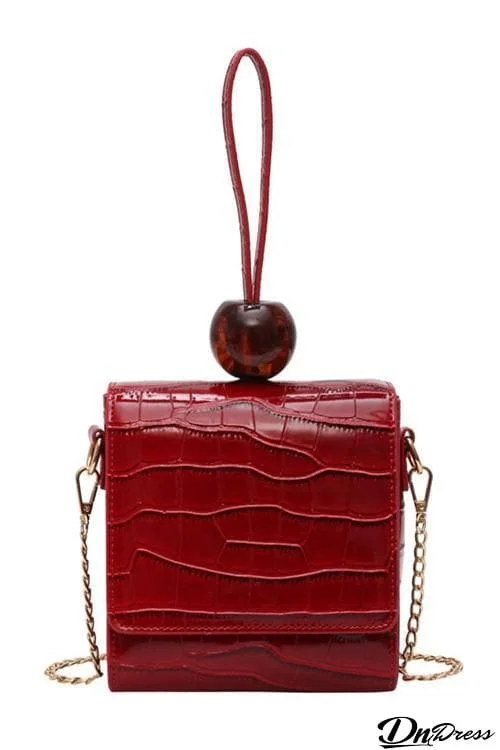 Ball Chain Alligator Handbag