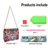 (US Local)DIY Mandala Diamond Art Wooden Coin Pouch with Chain 5D Diamond Painting Purse