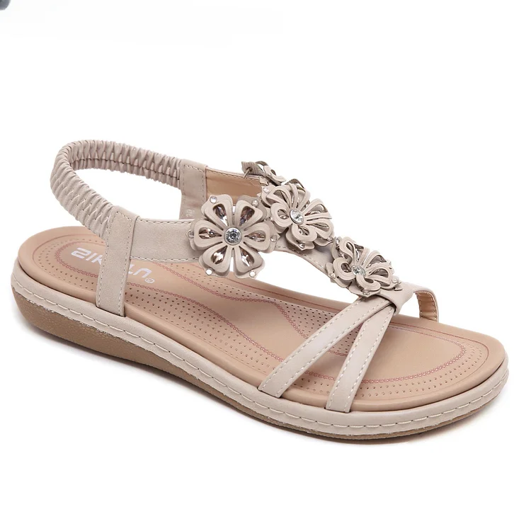 Three-Dimensional Flower  Holiday Casual Sandals