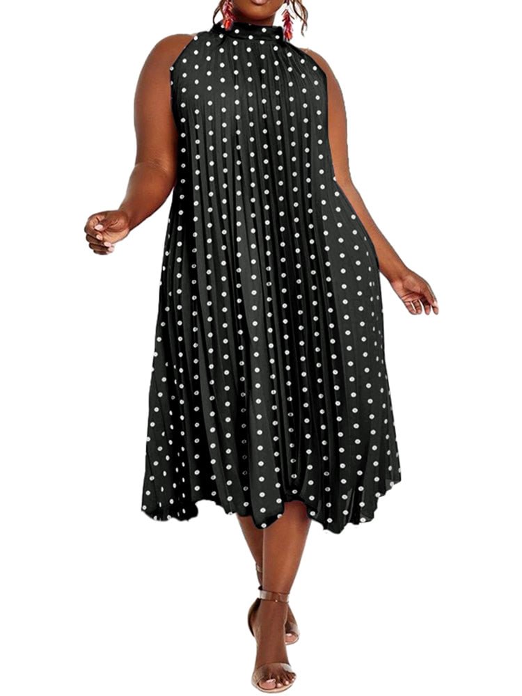European and American black plus size women's dress QueenFunky