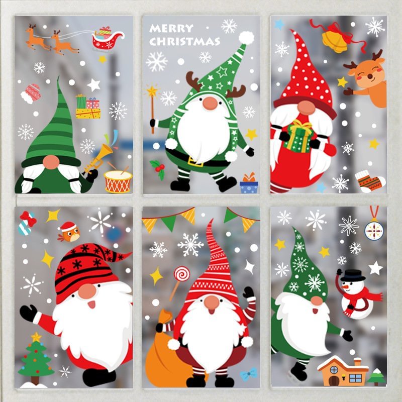 Adorable Creative Christmas Static Sticker For Decoration