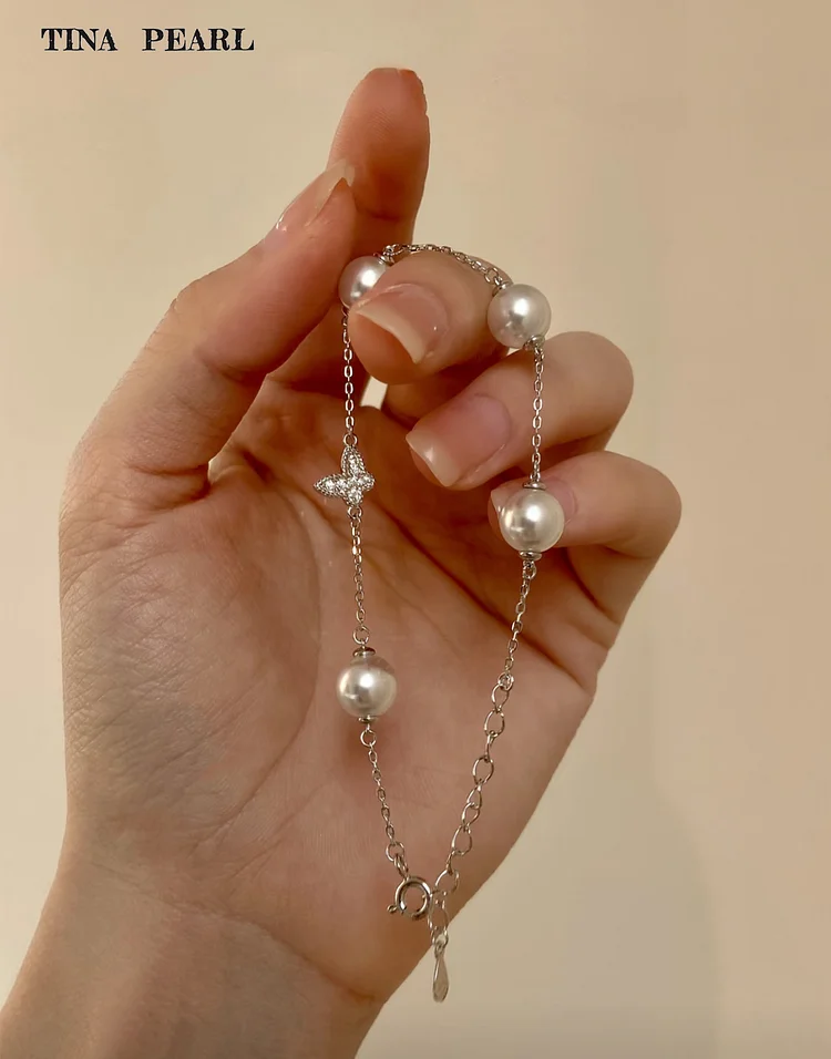 2025 TINA Jewelry18k gold seawater akoya butterfly simple bracelet