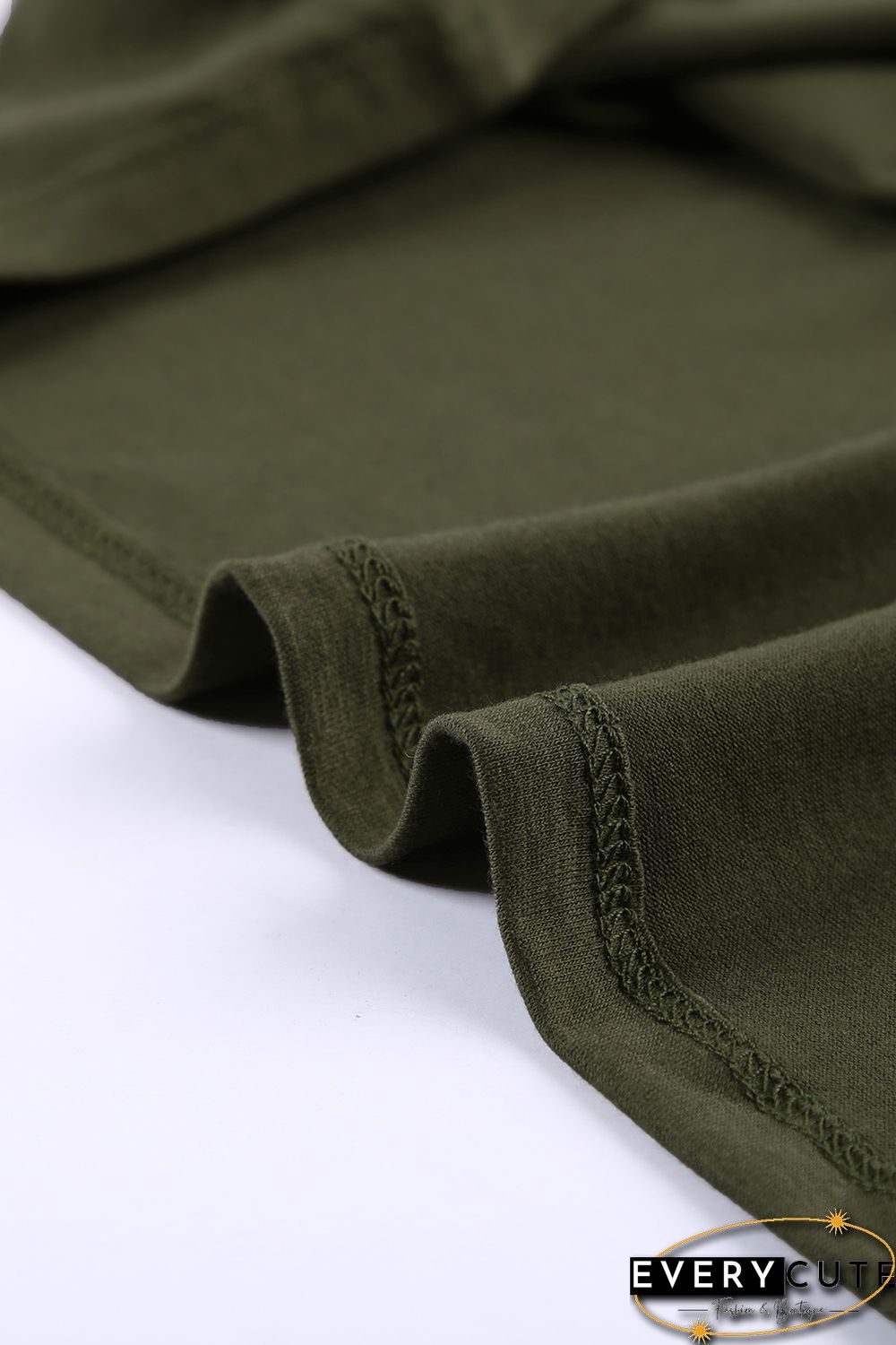 Green Striped Accent Short Sleeve and Joggers Set