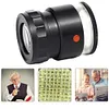 10X Stand Measuring Magnifier Scale Loupe with LED & UV Lights for Jewelry Gems