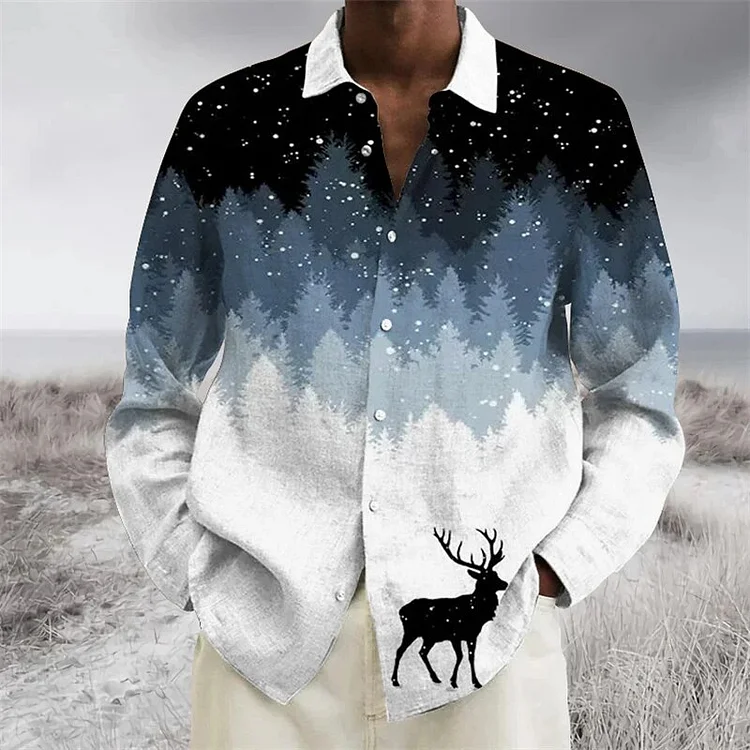 Greeceaw Men's shirt pattern shirt 3D printed shirt outdoor street long sleeved art abstract buckle clothing casual and comfortable