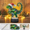 Acryl Weihnachten Dinosaurier doppelseitig - 5d DIY Bastellampe
