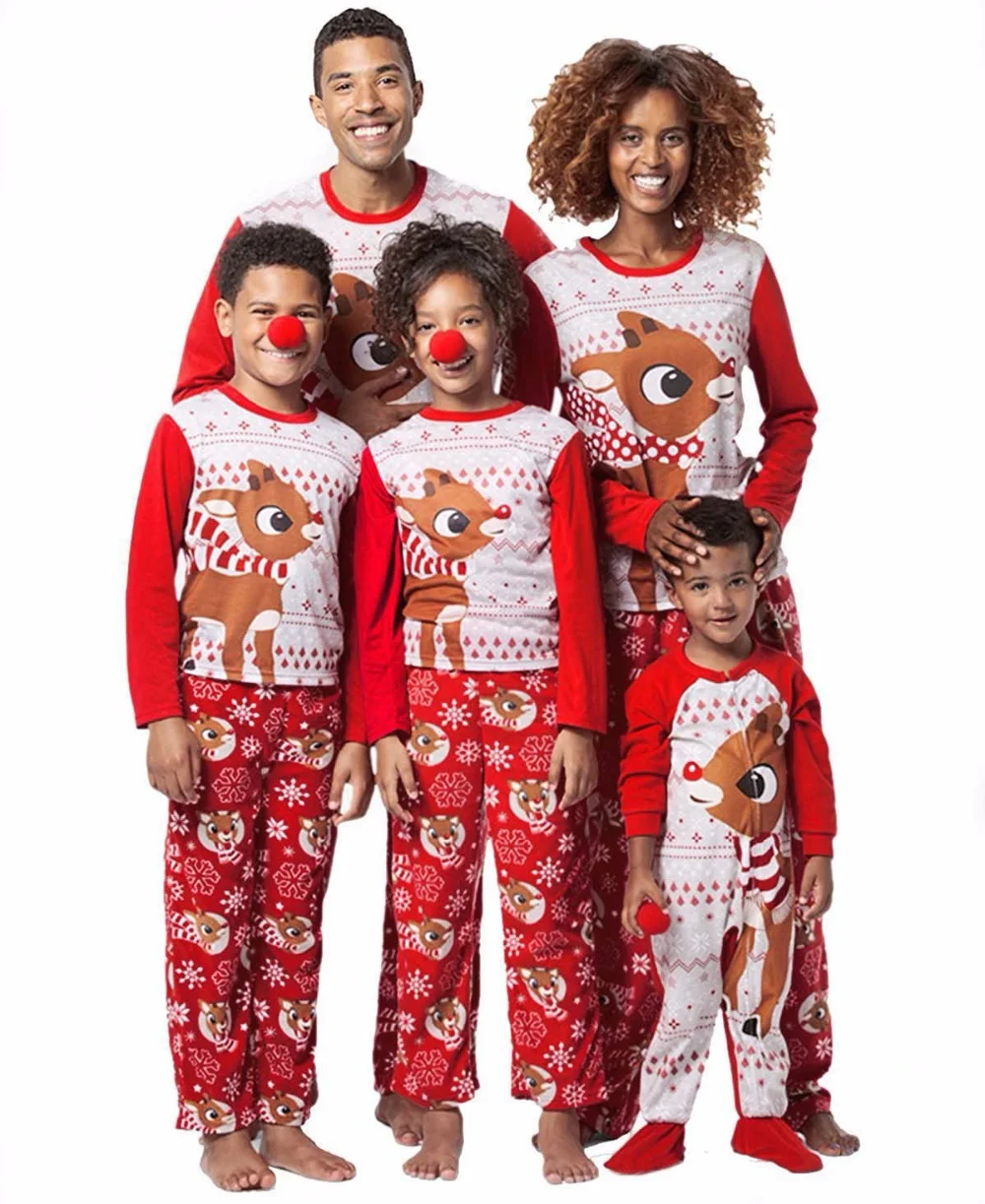 Christmas Fashion Red Deer Family Pajama Set