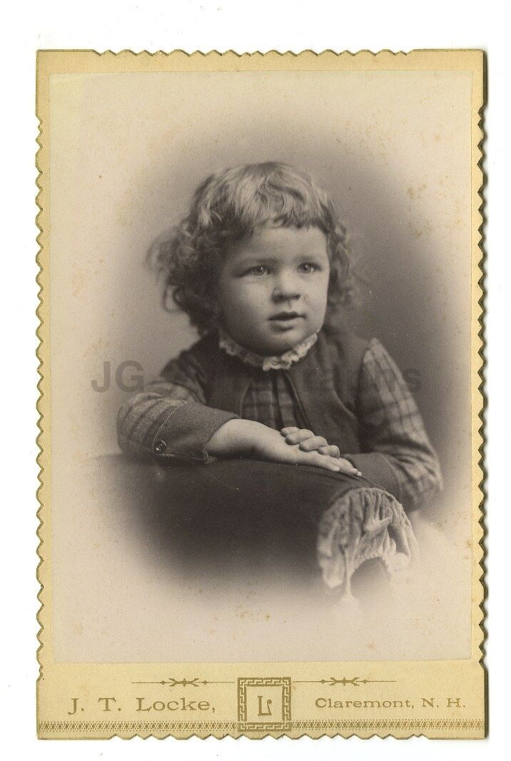 19th Century Children - 1800s Cabinet Card Photo Poster painting - J.T. Locke of Claremont, NH