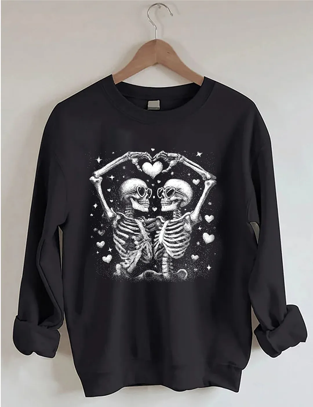Valentine Skeleton Couple Sweatshirt