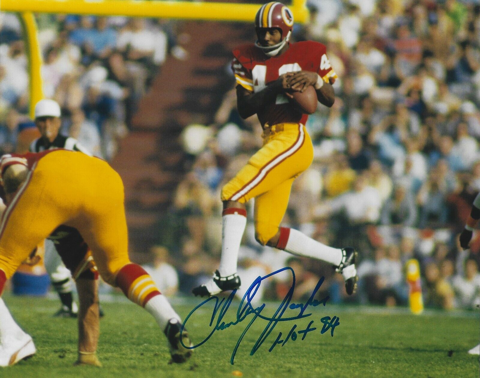 Autographed CHARLEY TAYLOR HOF 8X10 Washington Redskins Photo Poster painting COA