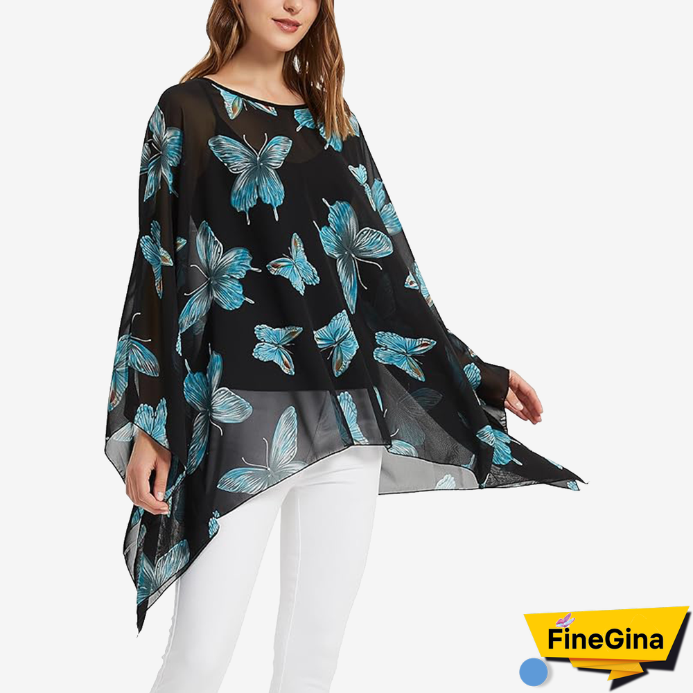 Glamorous Butterfly Print Long Sleeve Top