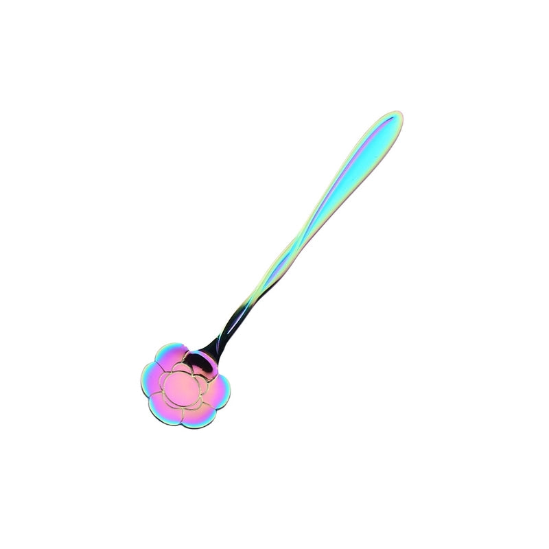 Vacation Flower Stainless Steel Spoon 1 Piece 1 Set