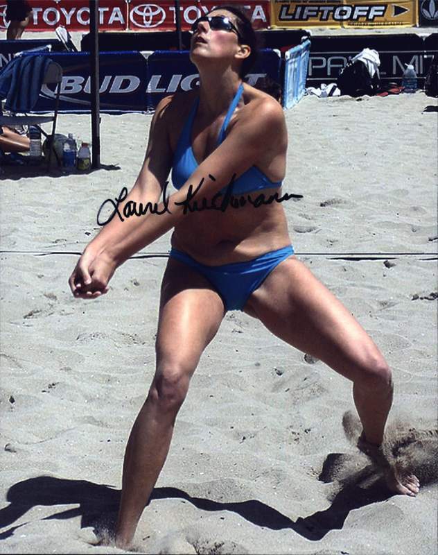 Laurel Riechmann authentic signed AVP volleyball 8x10 Photo Poster painting W/Cert Autographed 8