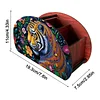 H&ouml;lzerner Edelstein Tiger - 5d DIY Handwerk Aufbewahrungsbox