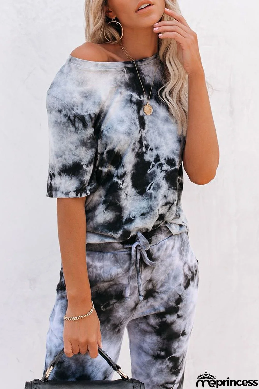 Tie-dye Tee and Sweatpants Sports Wear