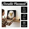 Peinture en perle DIY d&rsquo;aigle avec cadre en bois 30x30 cm art en toile de perles