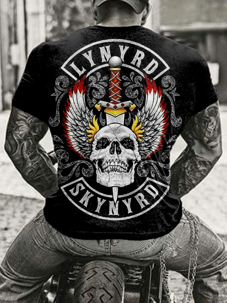 Men's Rock Band Inspired Pattern Comfy T Shirt