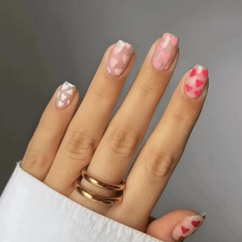 Churchf Churchf Nails Fake Nails Valentine's Day Warm Lovepress On Nails Wear Nails