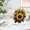 (US Local)Flower Double Sided Effect Table Top Diamond Painting Desktop Ornaments Kit (Sunflower A)