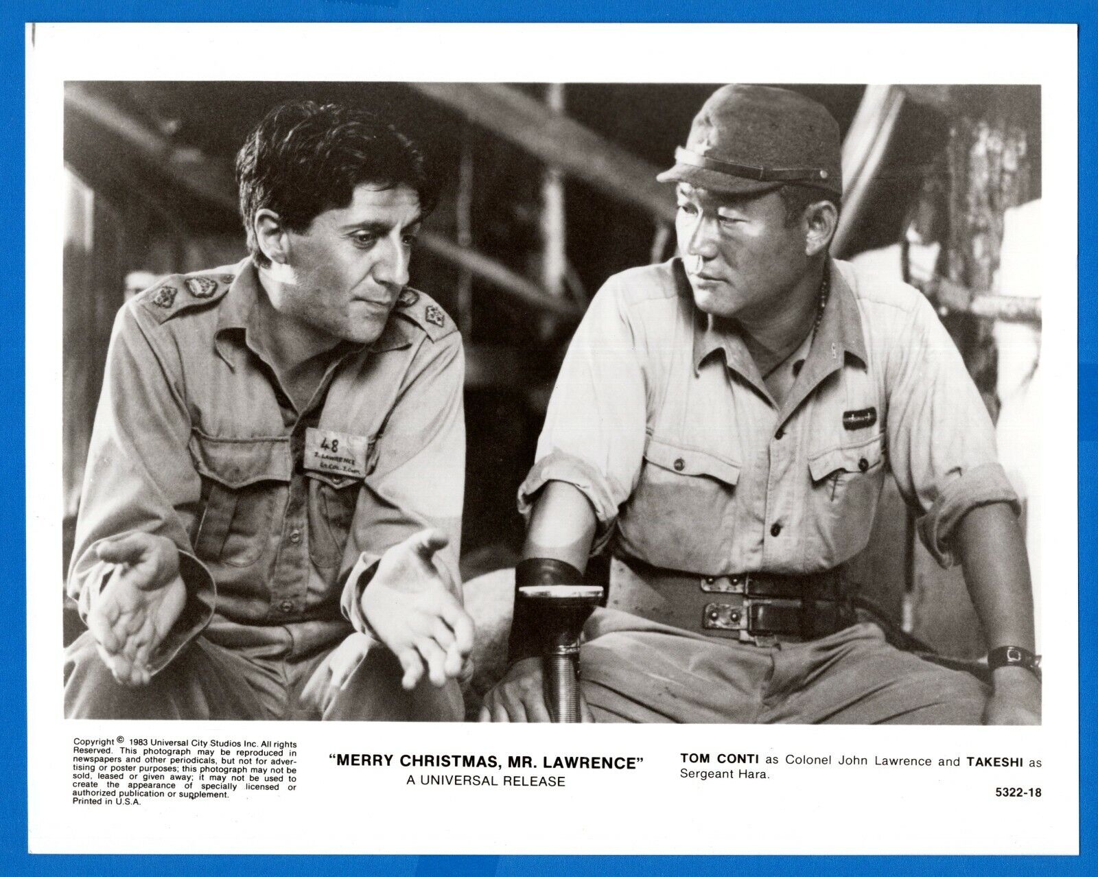 TOM CONTI TAKESHI 8x10 Promo News Photo Poster painting MERRY CHRISTMAS MR LAWRENCE Movie 1983