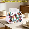 DIY PU Diamond Painting Tissue Box Kit Desktop Tissue Holder with Rhinestone Diamond Desk Decorative Tissue Box for Adults Desktop Storage Organizer (Love)