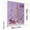 (40x50cm)DIY Pearl Painting Framed Pink Xmas CHandmade Pearl Material Art Kit Living Room Decor