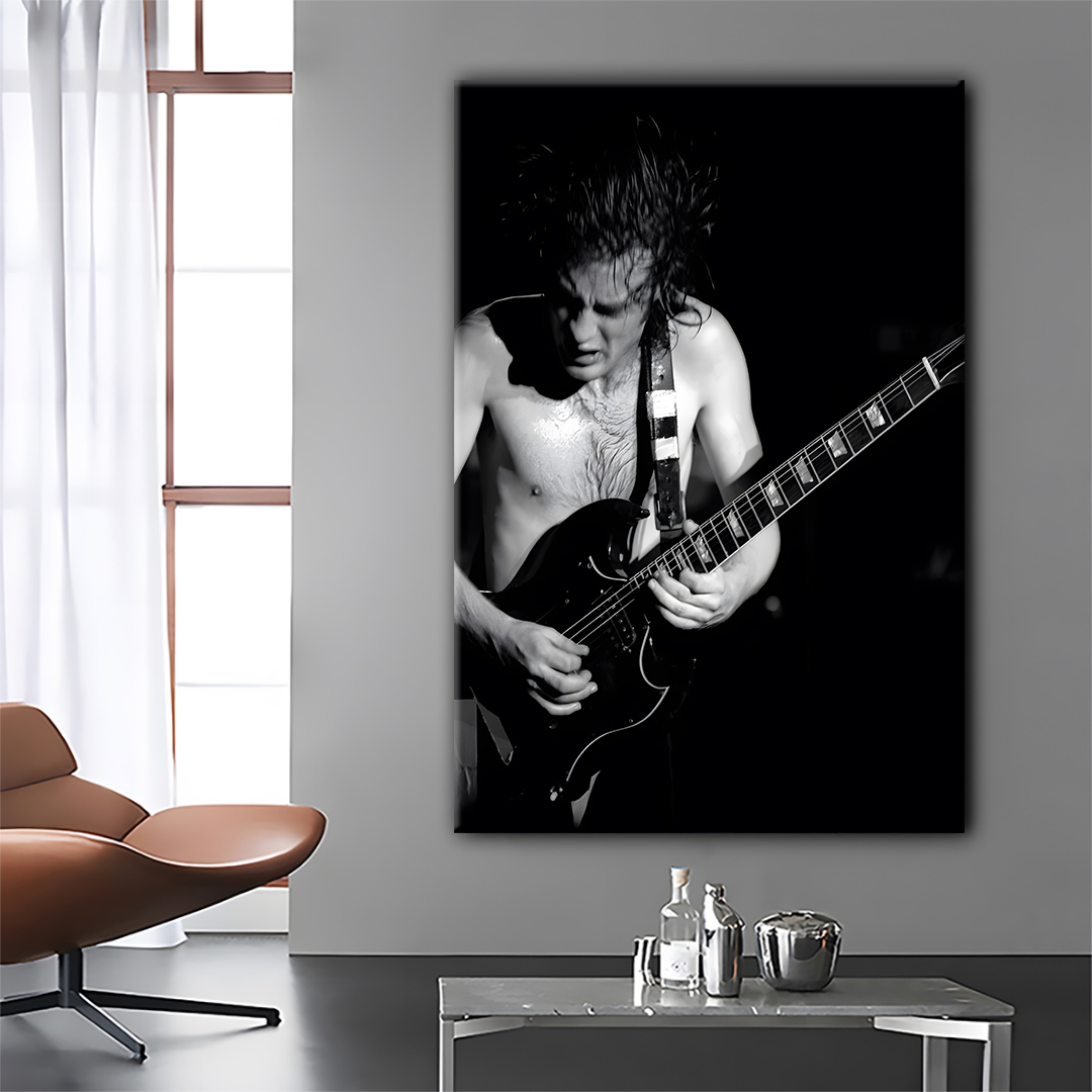 Angus Young AC/DC Canvas Wall Art