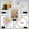Animal DIY Stamped Embroidery Starter Kit for Beginners Adults Craft Lovers Gift Cross Stitch Kit with Embroidery Hoop 29x29cm