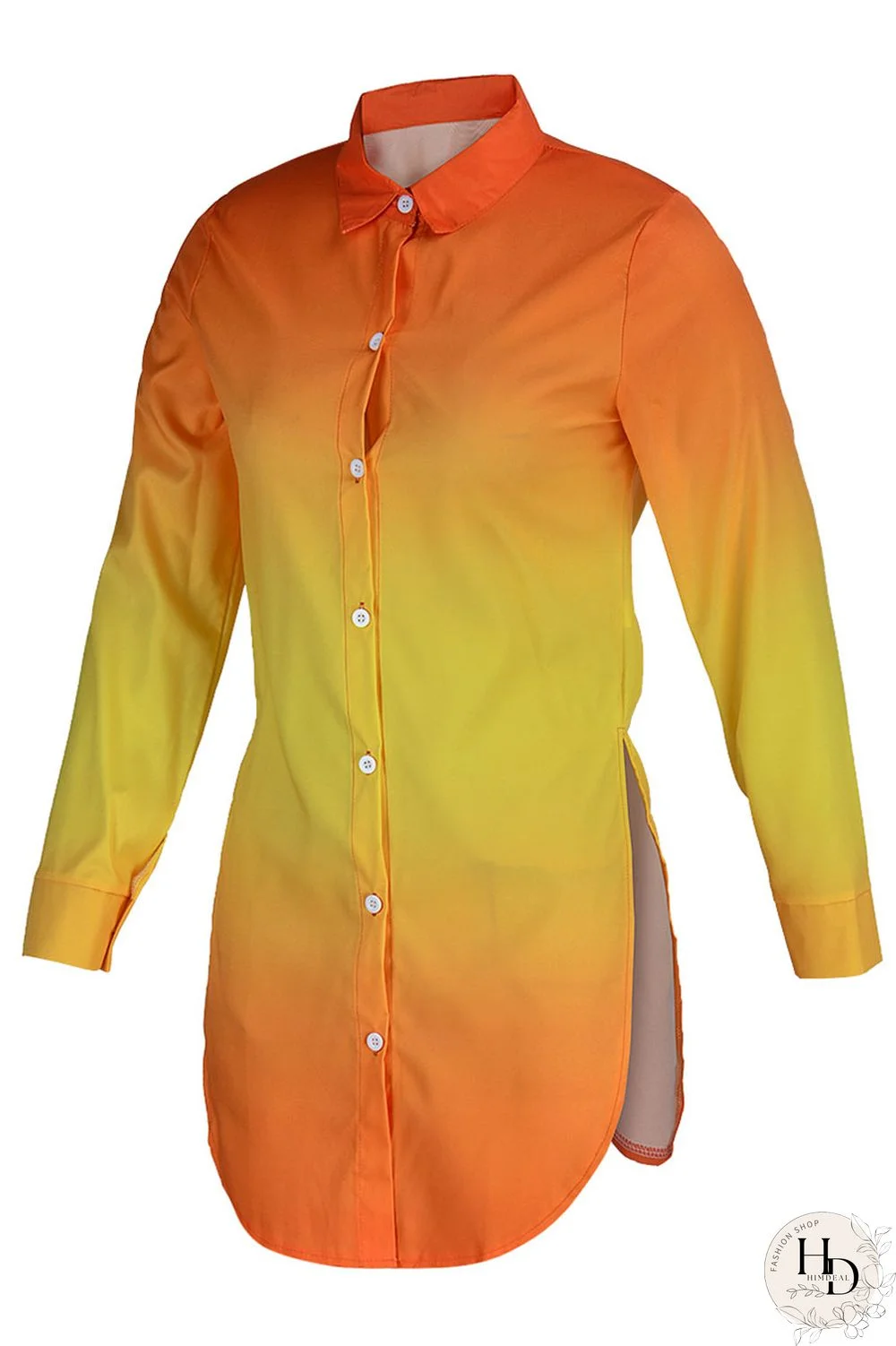 Black Pink Casual Print Patchwork Slit Turndown Collar Tops