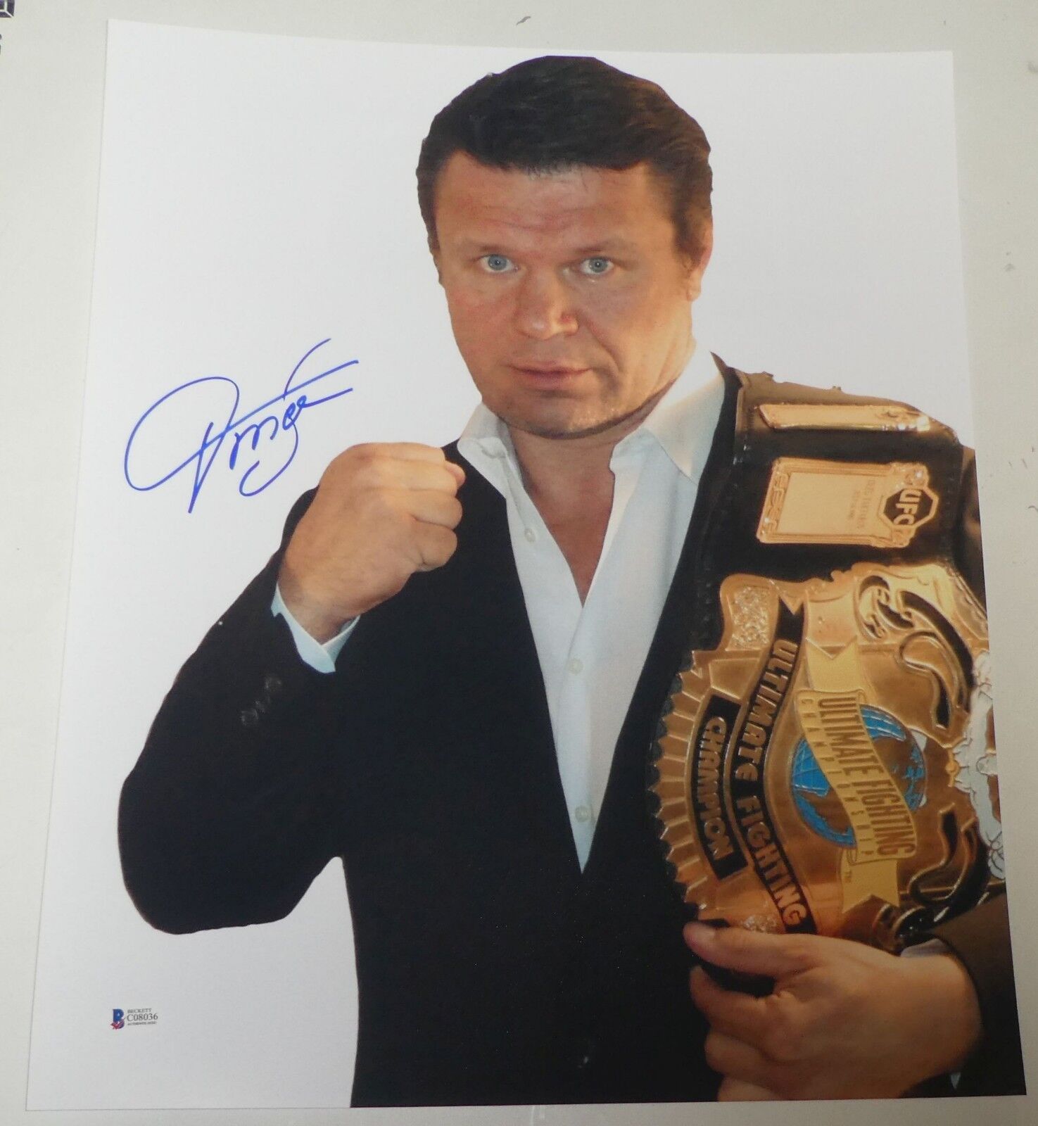 Oleg Taktarov Signed UFC 16x20 Photo Poster painting BAS Beckett COA Belt Picture Autograph 6 7