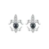 925 Sterling Silver Vintage Iris Stud Earrings