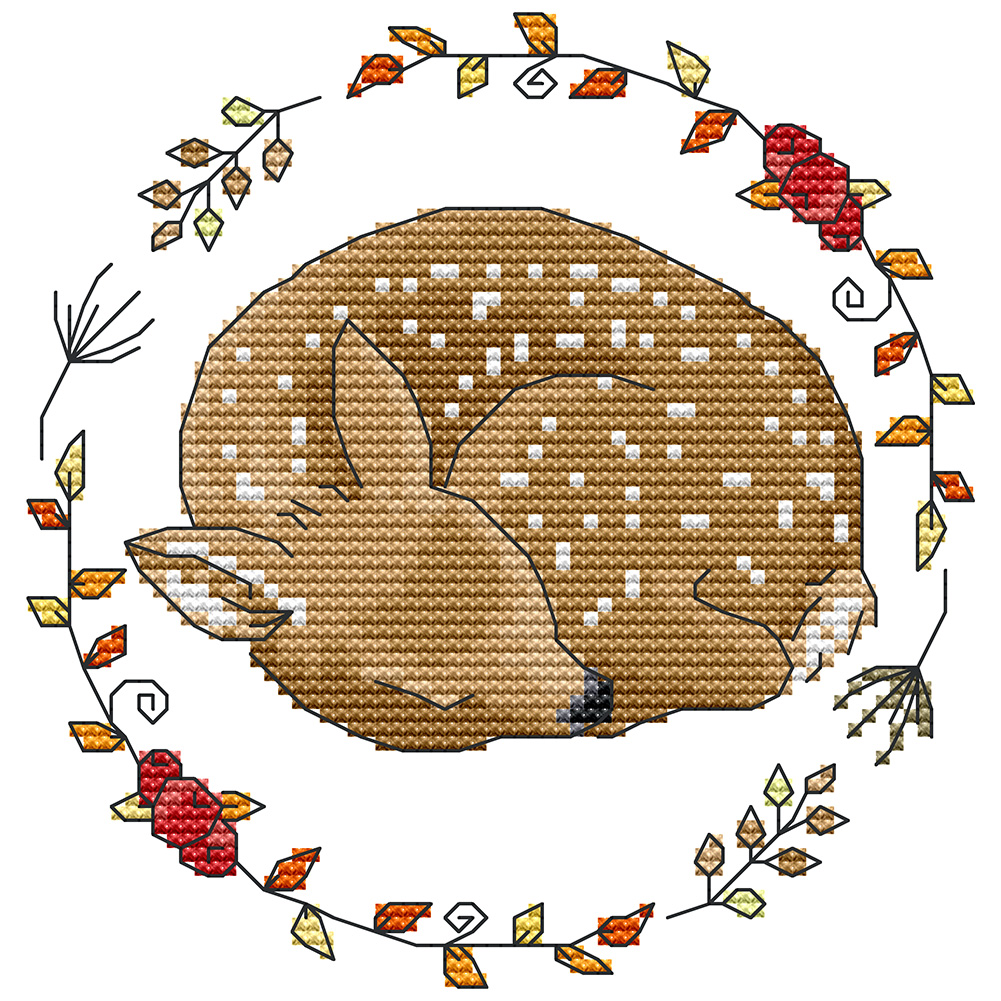 

Deer - Cross Stitch - 18*18cm, 501 Original